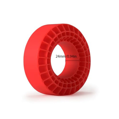 1.9 Inch Silicone Rubber Insert Foam Fit for 118-122mm 4.75" OD 1.9" Wheel Tires Inserts for 1/10 RC Crawler Accessories (Red) - color: Red