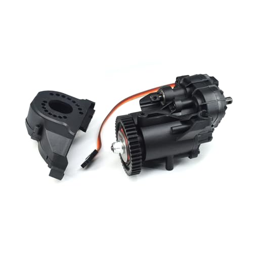 Metal 2 Speed Transmission Gearbox with Internal Gears Set for Traxxas 1/10 TRX-4 TRX-6 RC Crawler Car Upgrade Parts(Black)