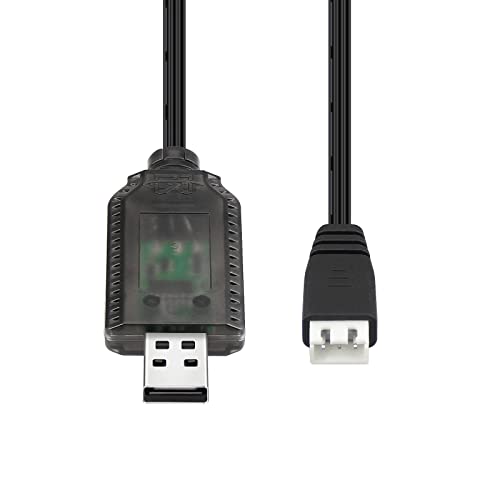 Charger Cable for Splatter Ball Gun, Gel Blaster, Axial SCX24 - 7.4V 2-Pack | Replacement RC Car 2S Lipo Battery Charging Cord