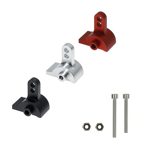 Aluminum AR45 Axle Link Riser Adjustable Rear Anti-Squat Mount for 1/10 RC Crawler SCX10 III AR45P LCG Chassis Comp Builds (Black)