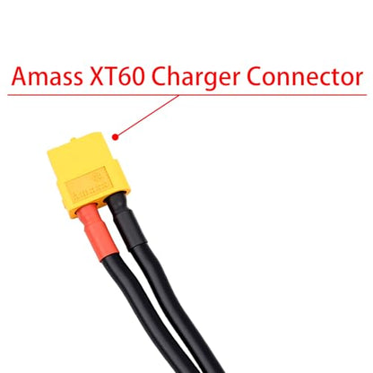 1PC 600mm 2S XT60 Lipo Battery Charging/Balance Cable Leads with 4mm/5mm Bullet Connector - style: 2S XT60 Charger Plug