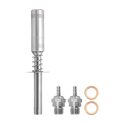 Glow Plug Igniter RC Starter Kit with N3 Glow Plug, RC Engine Igniter for Methanol Fuel Oil Powered Vehicles, Aluminum Alloy Glow Plug Starter for HSP 80103 RC Car, Aircraft, Ships (Gray) - color: Gray