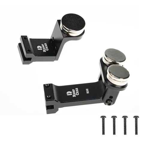 RampCrab AX24 Invisible Body Shell Mount, Magnetic Body Post Set for 1/24 RC Crawler Car AX24 XC-1 Upgrades Accessories, Aluminium Alloy, Black - color: black