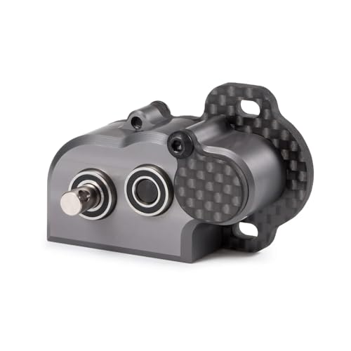 Ultralight Portal Transmission,48Pitch Tiny Gearbox,Machined Ultralight Portal Transmission Tiny Gearbox with Slipper Pad for 1/10 LCG Chassis Cheater Rigs Capra SCX10 III AR45 (Gray) - color: Gray
