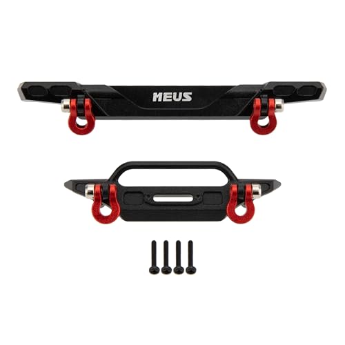 MEUS RACING Front Rear Bumper - CNC Aluminum Bumper for Axial SCX30 C10 Wrangler 1/30 RC Crawler Upgrades (For Wrangler) - color: For Wrangler
