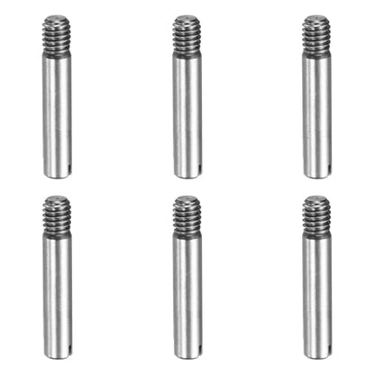 MECCANIXITY 6 Pcs M4 x 16mm Slotted Cylindrical Pins, 304 Stainless Steel Dowel External Thread Locating Parallel Pins Shelf Support Peg Pin for Furniture Installation, DIY Project - size: M4 x 16mm