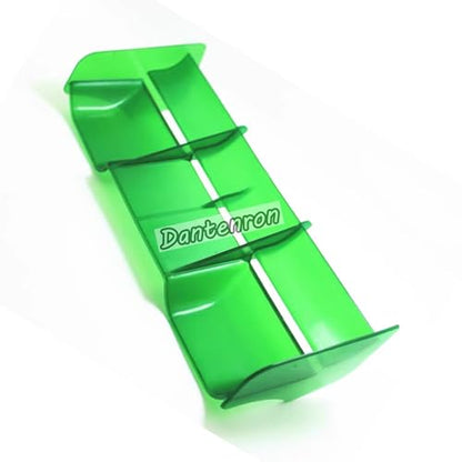 1/8 RC Car Force Rear Spoiler High Down Force Body Wing Tail Compatible with 1:8 Scale RC Off Road Short Course Truck Buggy Racing Car (Green) - color: Green