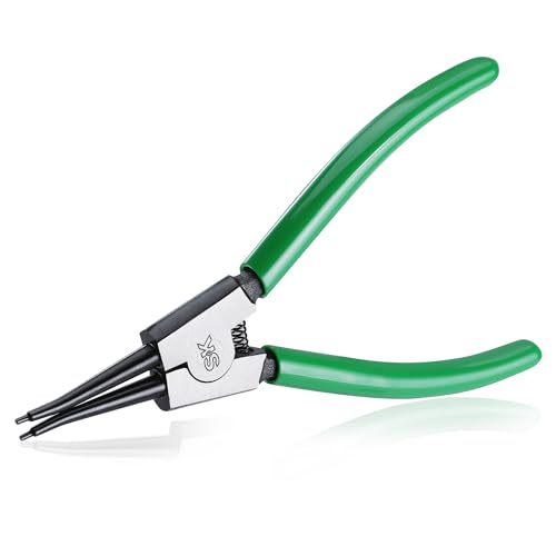 SK 7-Inch Snap Ring Pliers, External Circlip Pliers with Straight Jaw, Tip Diameter 0.07'', Premium CR-V Steel - style: External Straight