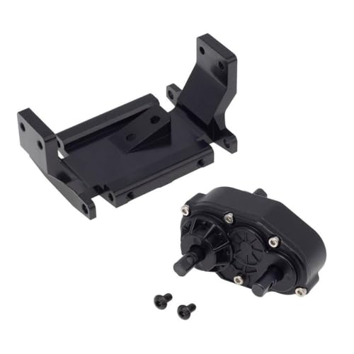 Metal R3 Single Speed Gearbox Transfer Case Compatible with 1 10 Scale RC Crawler Compatible with Gelande II FJ40 G2 D110 and Similar Models(Transfer Case Black) - color: Transfer Case Black
