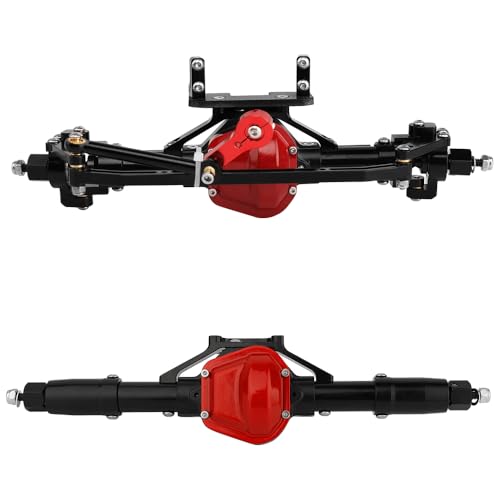 Front Rear Complete Axle Set with 3.0 Version Axle Shaft for Axial SCX10 RC4WD D90 1/10 RC Crawler Upgrade Parts - color: Black
