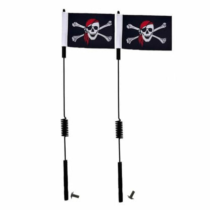 1/8-1/10 RC Antenna with Pirate Flag RC Car Parts RC Decoration for 1:8-1:10 RC Crawler Axial SCX10 90046 TRX-4 TRX4 D90 D110 Tamiya CC01 (2pcs 330mm/13 Inch)