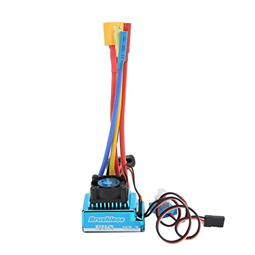 120A RC Brushless ESC Waterproof Dustproof Programmable with 9 Speed Acceleration XT60 Plug for 1/10 1/8 RC Cars