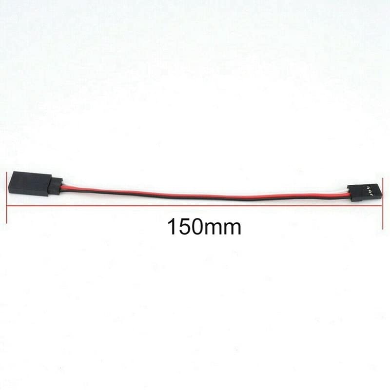 2 Set RC Car Parts: 1 Set 150Mm Servo Extension Lead Wire JR Cable & 1 Set Metal Pull Rod Base Axle Up Servo Bracket - (Color: Chocolate)