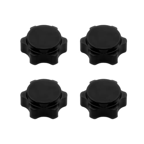 Rc Accessories for HSP for Axial for HPI for Himoto 1/8 4Pcs Aluminum Wheel Hex Nut Fine Cover 17mm RC Car Off Road Truck Hop for Up Parts(Black) - color: Black