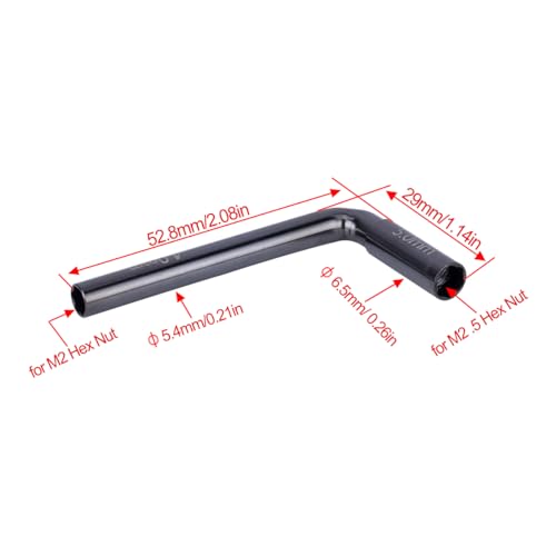 RC Car Spanner,Metal Thin Hex Nut Driver Mini Spanner M2/4mm&M2.5/5mm for RC Car 1/18 1/24 TRX4M SCX24 FCX24 AX24 FMS24 Sleeve Tools