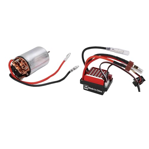 Alomejor 550 Brushed Motor, High Purity Copper Windings 60A ESC Combo with T Plug for 1/10 RC Crawler Car Axial SCX10 II III (11T) - size: 11T