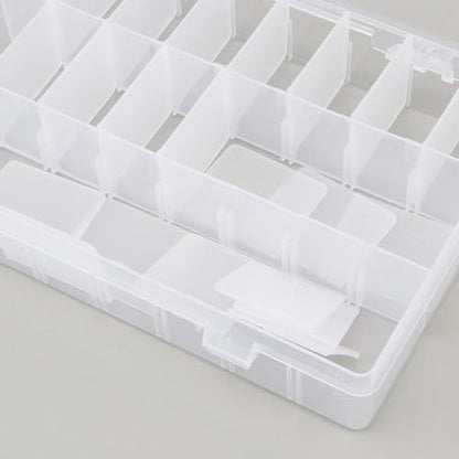 24 Compartment Electronic Component Storage Box Case, SMD SMT Case, Electronic Boxes (7.63 x 5.19 inch)