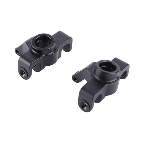 1 Pair RC Front Steering Cup, Aluminum Alloy RC Steering Knuckles for MJX 1/14 14210 1/16 16208, Upgraded Remote Control Car Parts(Black) - color: Black