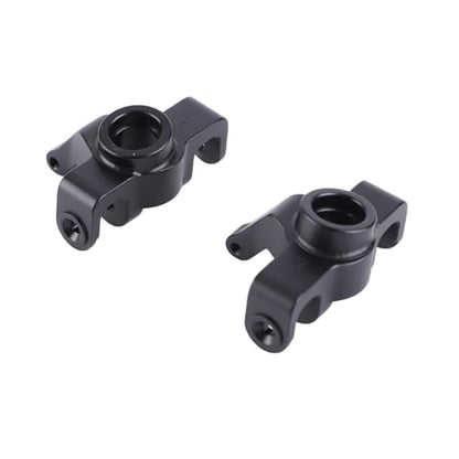 1 Pair RC Front Steering Cup, Aluminum Alloy RC Steering Knuckles for MJX 1/14 14210 1/16 16208, Upgraded Remote Control Car Parts(Black) - color: Black
