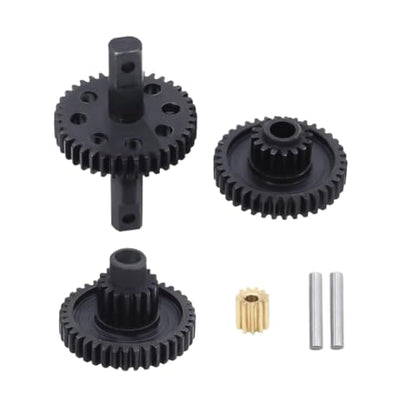 Steel Full Set Complete Gearbox Gears 20.5:1 Transmission Gear 11T Pinion Upgrade Part Compatible with Ascent-18 1/18 RC Crawler