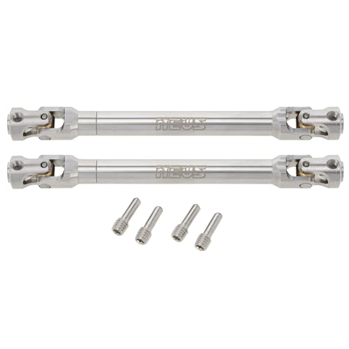 MEUS RACING 2pcs Universal Driveshaft for SCX10 SCX10 II Wraith TRX4 1/10 RC Crawler Upgrades Parts, 96-143mm - size: 96-143mm