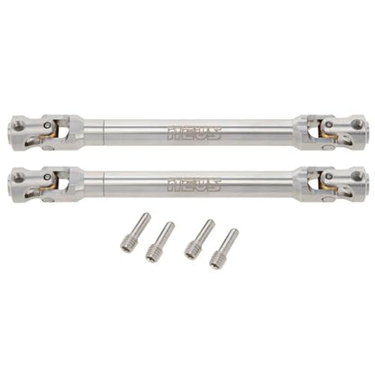 MEUS RACING 2pcs Universal Driveshaft for SCX10 SCX10 II Wraith TRX4 1/10 RC Crawler Upgrades Parts, 96-143mm - size: 96-143mm