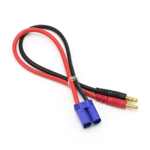 EC5 4mm 12awg 300mm Gold Plated Banana Plug Charge Lead Cable with Silicone Wire for RC Car Lipo Battery Parts Replacement Upgrade Use RC Car DIY Parts
