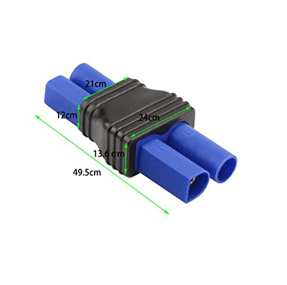 EC5 Male Plug Connector to EC3 Female Plug Connector Adapter for RC Lipo Battery (2 Pack) - size: EC5 male-EC3 female adapter