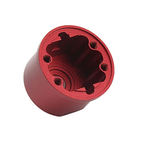HUIOP Differential Case Made of Aluminum Alloy, Sturdy and Precise for Slash 4X4 RC Cars, Smooth Ride Lower Revs Higher Torsion, Easy to Install, RC Car Part (Red) - color: Red