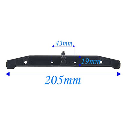 RC Rear Bumper with Lights Shackles Trailer Hitch Compatible with Traxxas TRX-4 Axial SCX10 90046 90047 SCX10 II 1/10 RC Crawler