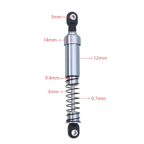 Aluminum Big Bore Shocks Oil Filled 75mm 85mm 95mm 105mm 115mm for 1/10 RC Crawler LCG Cheater Rigs Capra SCX10 90046 TRX4(105mm 2Pcs) - color: 105mm 2pcs