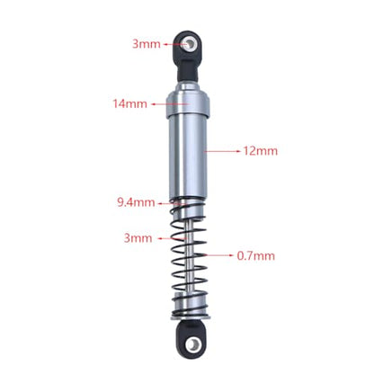 Aluminum Big Bore Shocks Oil Filled 75mm 85mm 95mm 105mm 115mm for 1/10 RC Crawler LCG Cheater Rigs Capra SCX10 90046 TRX4(85mm 4Pcs) - color: 85mm 4pcs
