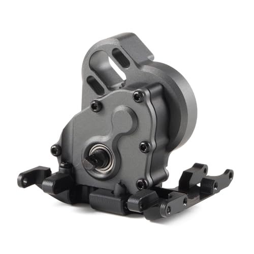 21% Overdrive MR24 Billet Transmission with Delrin Skid Plate for SCX24 Custom Build Brushless 1/24 RC Crawler Comp Rigs (Gray) - color: Gray