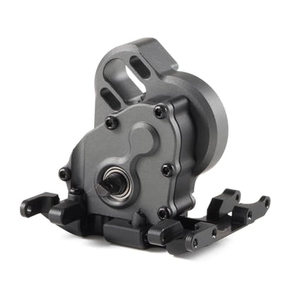 21% Overdrive MR24 Billet Transmission with Delrin Skid Plate, Gray | Fit for SCX24 Custom Build Brushless 1/24 RC Crawler Comp Rigs - color: Gray