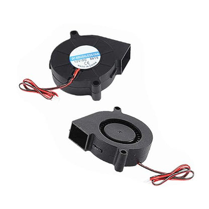 2 Pcs 50x50x15mm 5015 12V DC Brushless Blower Cooling Fan Turbine Turbo for 3D Printer and Other Small Appliances Series Repair Replacement (12V) - size: 12V