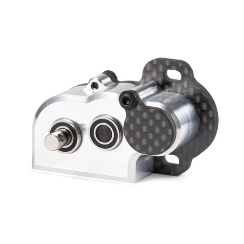 Ultralight Portal Transmission,48Pitch Tiny Gearbox,Machined Ultralight Portal Transmission Tiny Gearbox with Slipper Pad for 1/10 LCG Chassis Cheater Rigs Capra SCX10 III AR45(Silver) - color: Silver