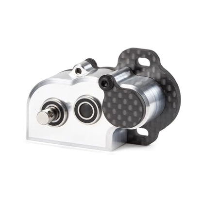 Ultralight Portal Transmission,48Pitch Tiny Gearbox,Machined Ultralight Portal Transmission Tiny Gearbox with Slipper Pad for 1/10 LCG Chassis Cheater Rigs Capra SCX10 III AR45(Silver) - color: Silver