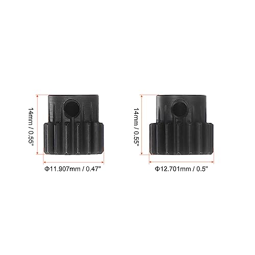HARFINGTON 32P Hardened Pinion Motor Gear Set 2pcs 13T 14T Fit 5mm RC Motor Shaft 0.8 Metric Pitch 32 Pitch Gears for RC Car, with Hex Key - style: 13T 14T