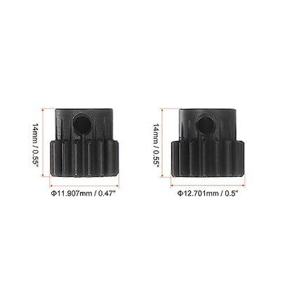 HARFINGTON 32P Hardened Pinion Motor Gear Set 2pcs 13T 14T Fit 5mm RC Motor Shaft 0.8 Metric Pitch 32 Pitch Gears for RC Car, with Hex Key - style: 13T 14T