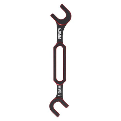 Tyenaza 4Pcs RC Wrench, 3.0 3.2 3.5 3.7 4.0 5.0 5.5 6.0mm Turnbuckle Nut Ball Joint Remover RC Universal Repair Tool for RC Crawler Car Boat (Red) - color: Red