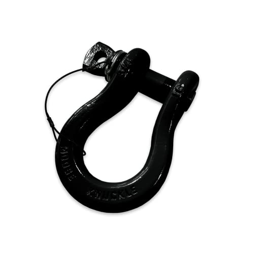 B'oh Spin Pin 3/4” Recovery Shackle | 10,000 lbs Capacity - High-Strength Carbon Steel with 7/8" Pin Recovery Gear Towing Accessories - Pin Style : Screw, Black Hole - color: Black Hole