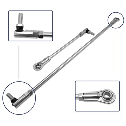 3/8-24 Short & Long Tie Rod Set w/Ends Replacement Fits Yerf Dog Go Kart Cart