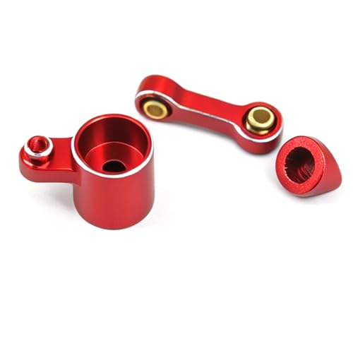 Aluminum Servo Steering Link Set for ARRMA Mini Kraton 3S 1/16 RC Car Upgrade Parts, Blue and Red (Red Servo Steering Link) - color: Red Servo Steering Link