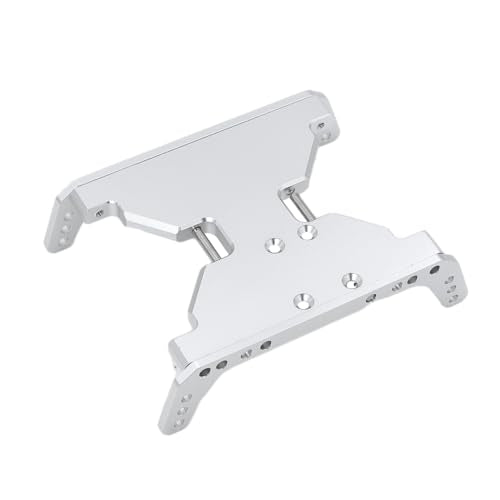 Aluminum Alloy Chassis Skid Plate Transmission Plate for 1/10 RC Crawler Axial Capra 1.9 Unlimited Trail Buggy UTB Currie F9 Upgrade Parts (Silver)