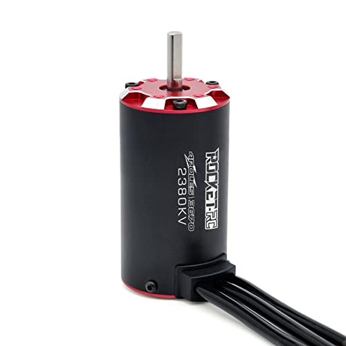 Supersonic 3670 RC Brushless Motor, 2380 KV with Sensor Port Temprerature Resisatant Heavy Duty 4 Poles for 1/8 1/10 RC Car - size: 2380KV, style: 3670 Motor