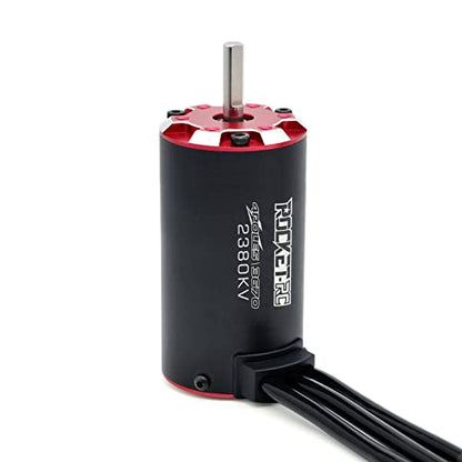 Supersonic 3670 RC Brushless Motor, 2380 KV with Sensor Port Temprerature Resisatant Heavy Duty 4 Poles for 1/8 1/10 RC Car - size: 2380KV, style: 3670 Motor