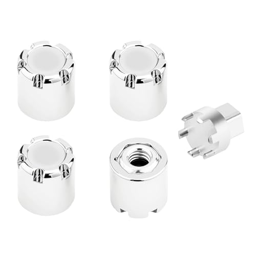 4PCS Aluminum M4 Nut Wheel Rim Center Cap Manual Locking Hubs for 1/10 RC Crawler Car Traxxas TRX4 Axial SCX10 D90 Tamiya MST Redcat