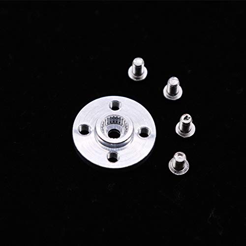 Treedix 10 pcs Servo Arm Horn Metal Aluminum 25T Servo Dics Compatible with Standard Steering Gear Servo Motor MG995 MG996