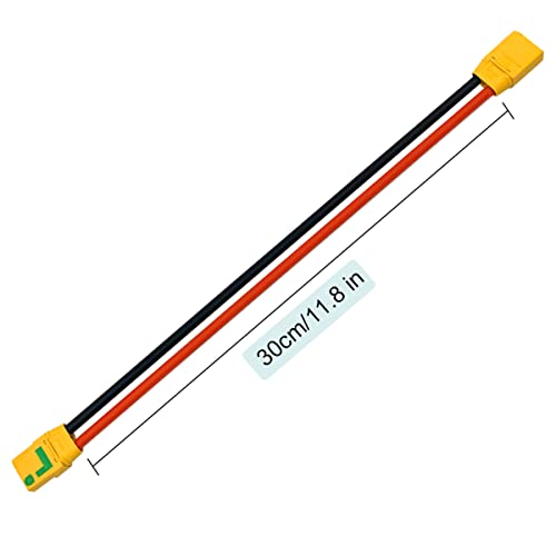 XT90-S Anti-Spark Female to XT90 Male Plug Extension Wire Cable Lead Silicone Wire 10AWG 30CM for Aircraft Model - style: XT90S Extension Cable