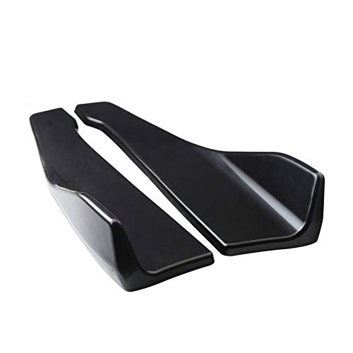 Universal Car Front Bumper Lip Spoiler Body Kits + 2M / 86.6" Side Skirt Extension Rocker Panel Body Kit + 48CM Auto Rear Bumper Lip Diffuser (Glossy Black) - color: Universal Glossy Black